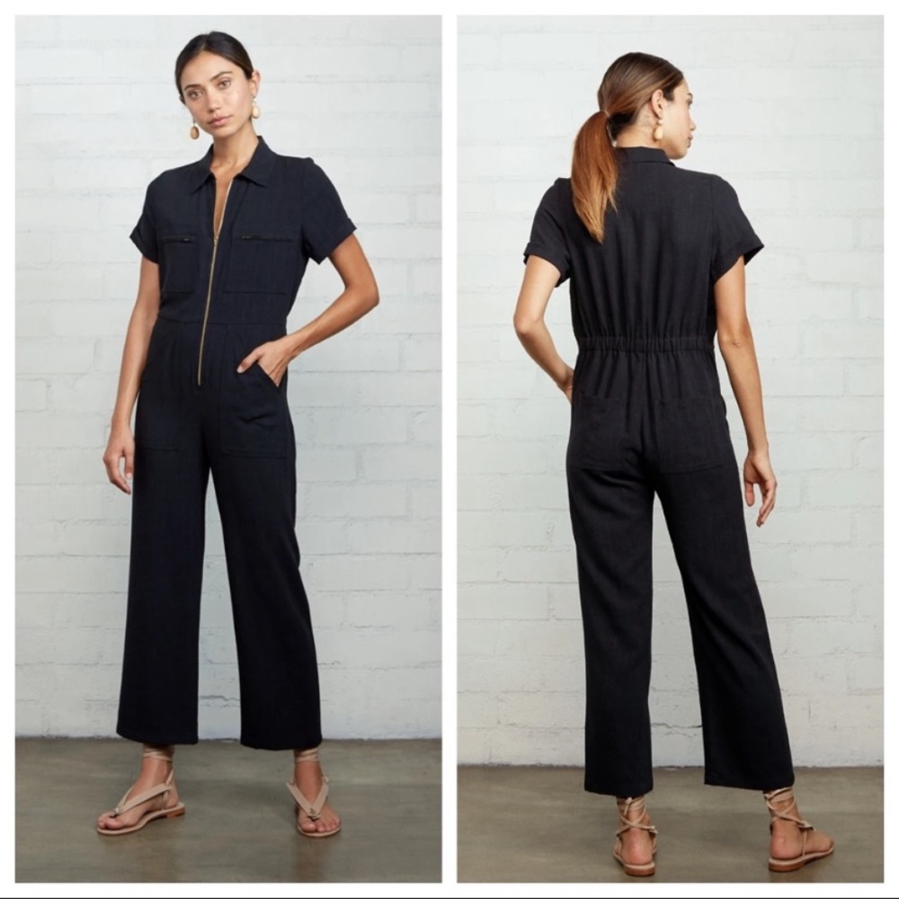NWOT RACHEL PALLY Rocco Jumpsuit Black Linen